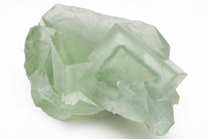 Green Cubic Fluorite Crystals with Phantoms - China #216255